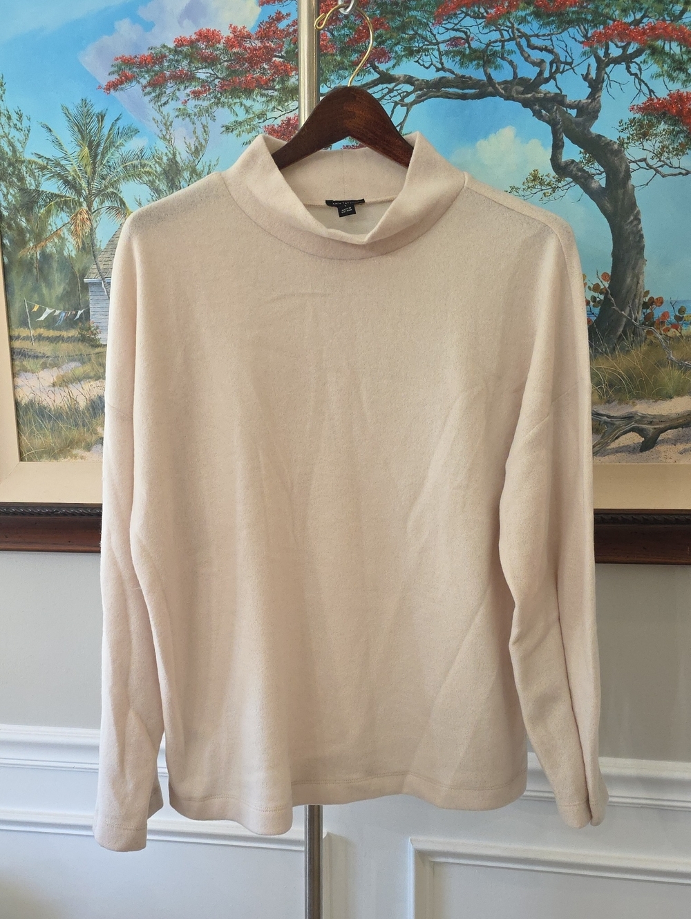 Ann Taylor Light Blush Turtleneck Sweater